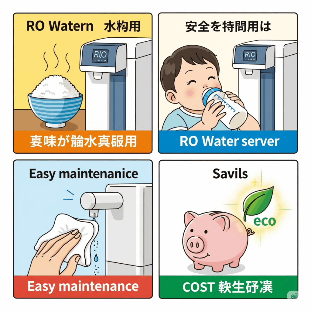 RO水ウォーターサーバーのおすすめの使い方